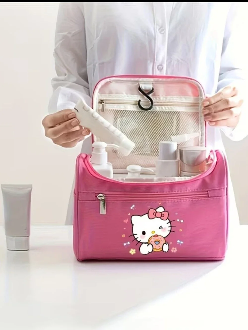 Blue-Sanrio Large Capacity Make-up/ Toiletry Bag. NWT. Retail $34